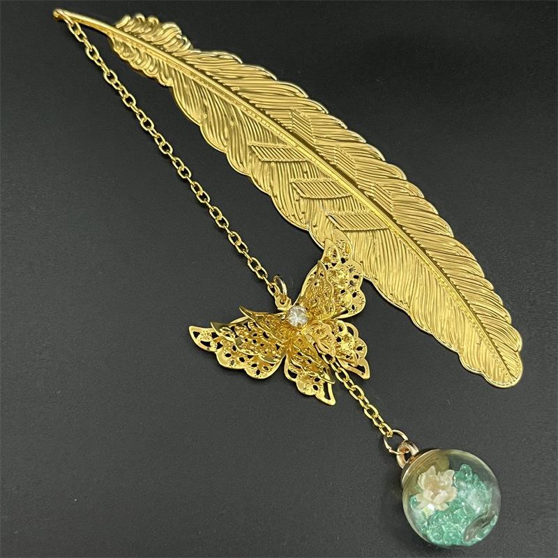 1PC Metal Bookmark Creative Im - Dried Flower Bookmark review and price