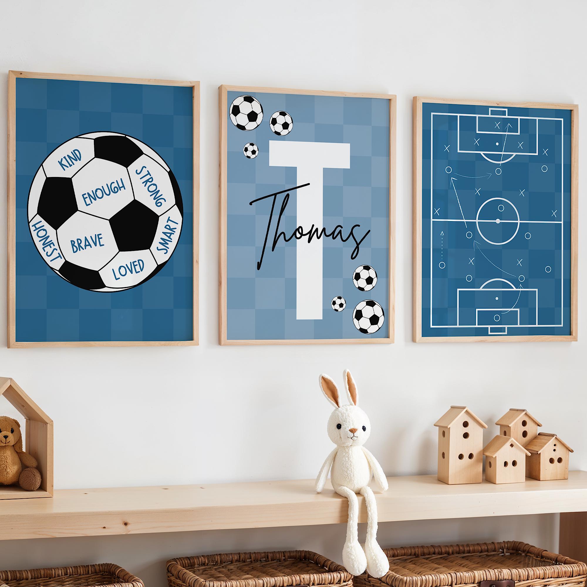 Custom Soccer Wall Art Set Aff - Personalized Name Box review and price