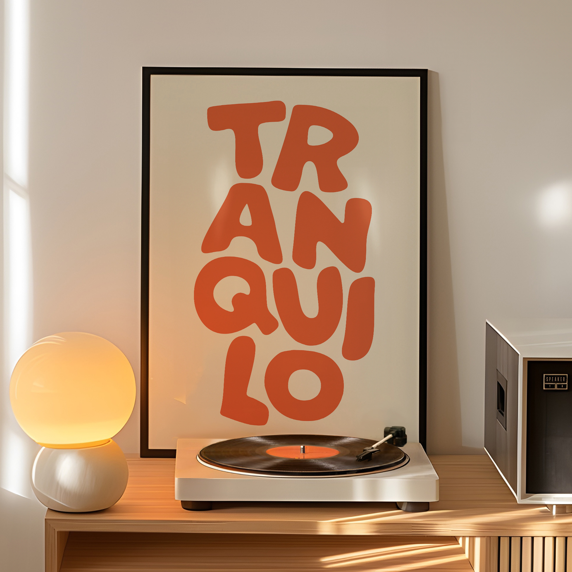 Boho Tranquilo Orange Cream Re - Custom Map Poster review and price