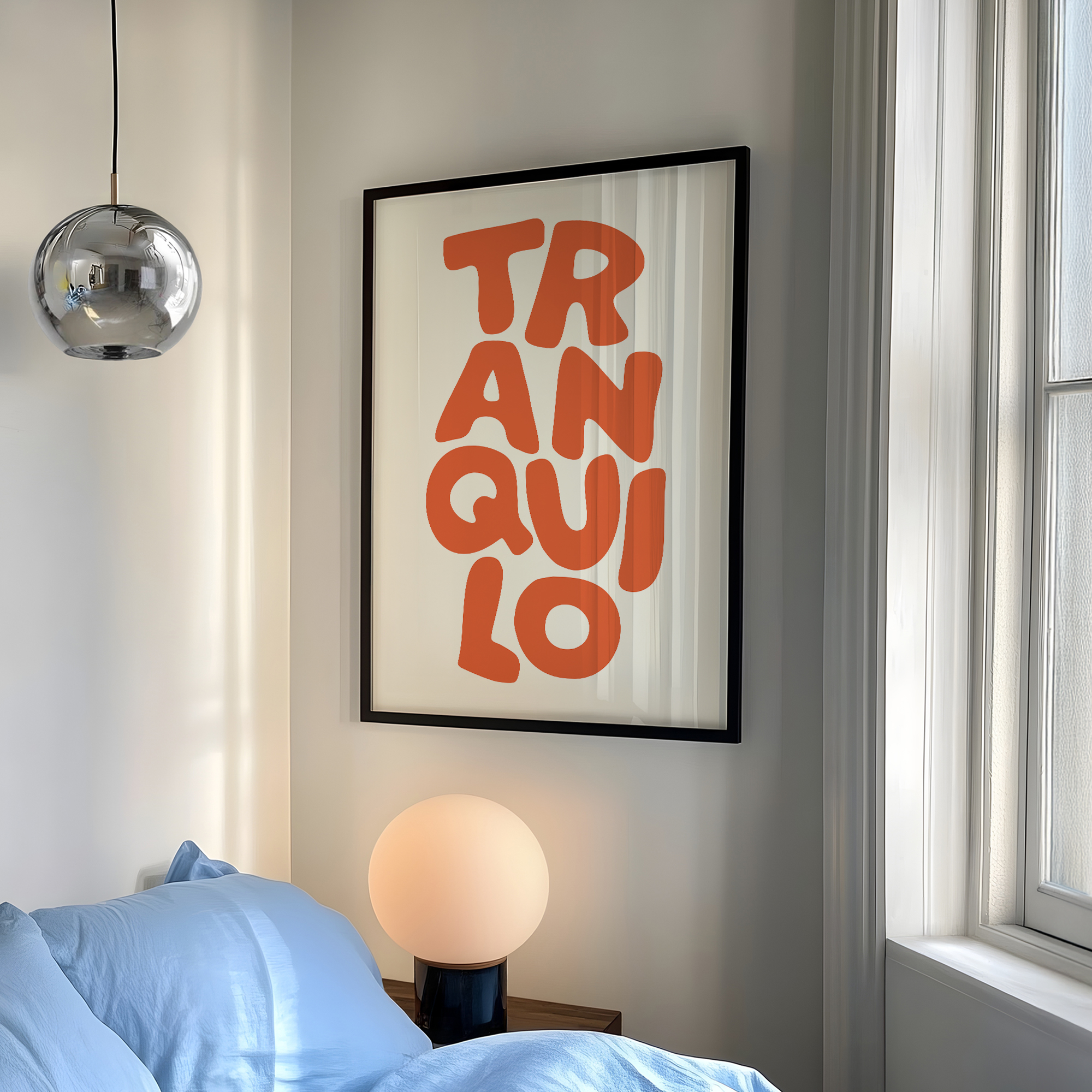 Boho Tranquilo Orange Cream Re - Custom Map Poster review and price