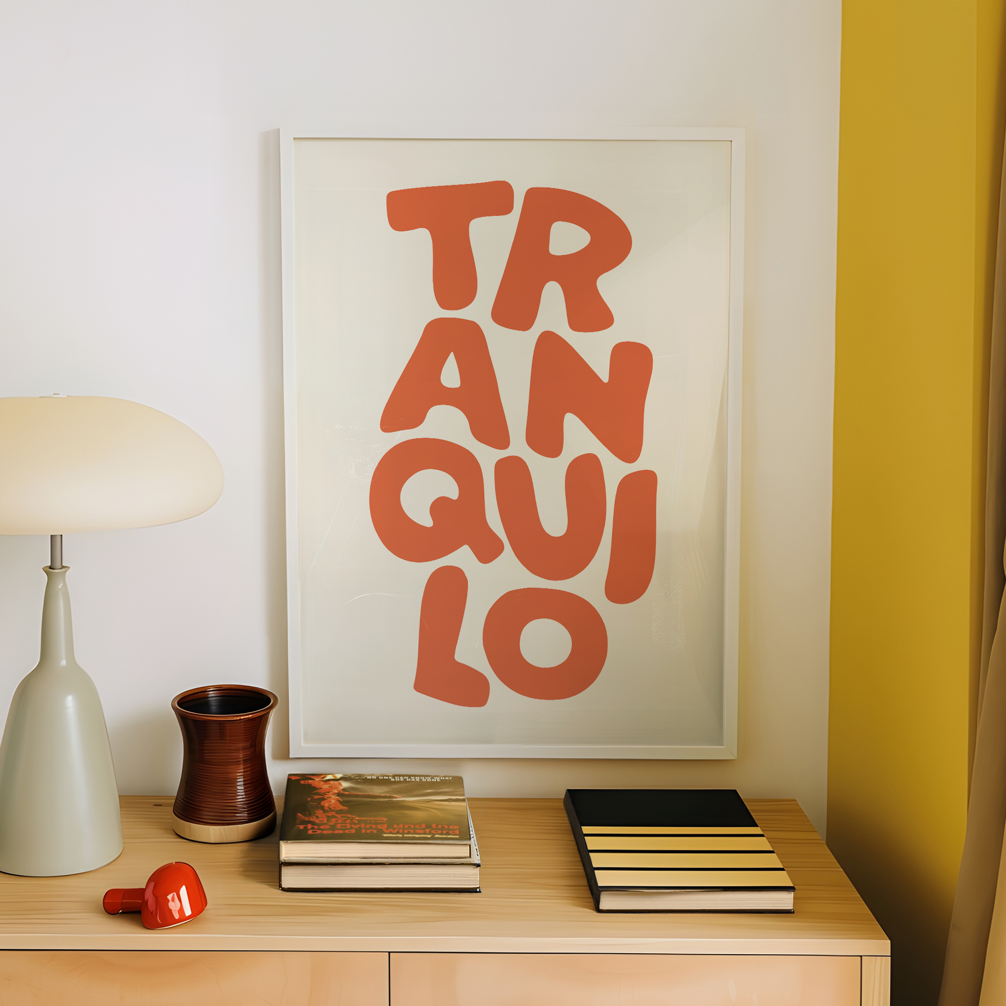 Boho Tranquilo Orange Cream Re - Custom Map Poster review and price