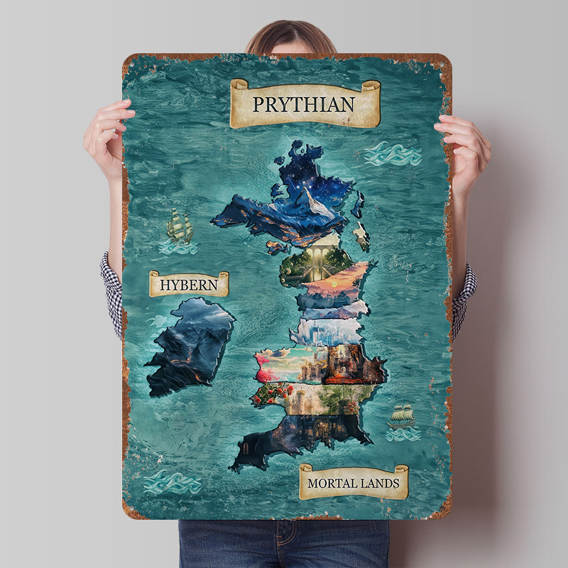 Fantasy Map of Prythian and Hy - Custom Map Poster review and price