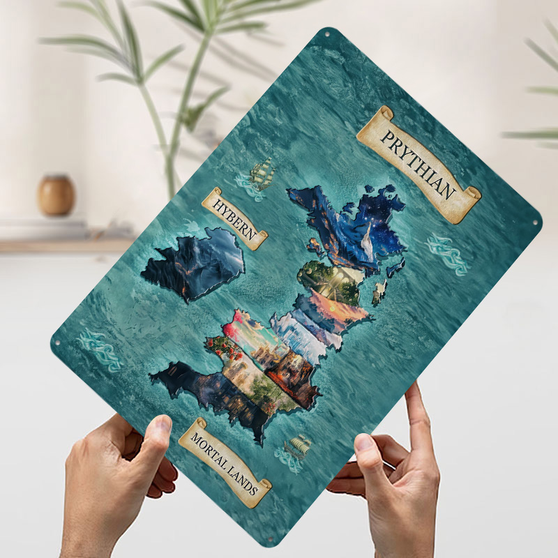 Fantasy Map of Prythian and Hy - Custom Map Poster review and price