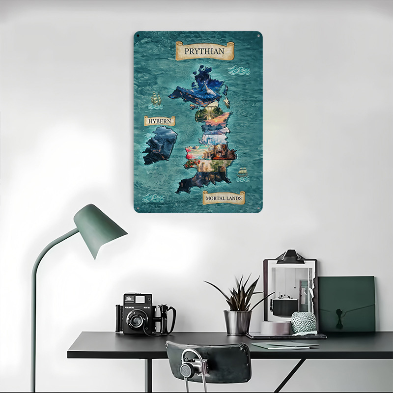 Fantasy Map of Prythian and Hy - Custom Map Poster review and price