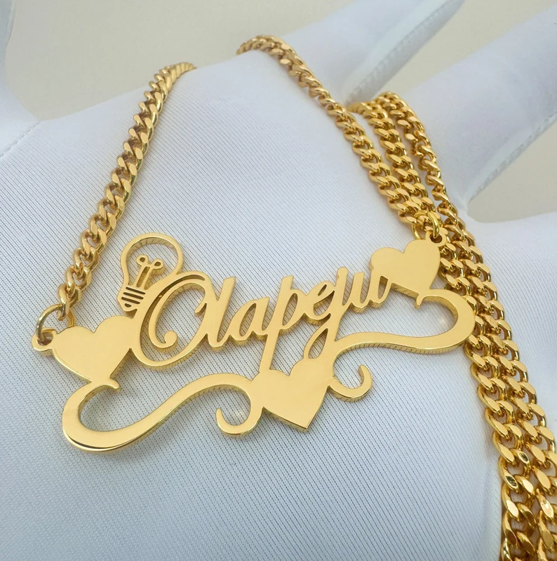 Handcrafted Gold Color Name Ne - Name Necklace Custom review and price