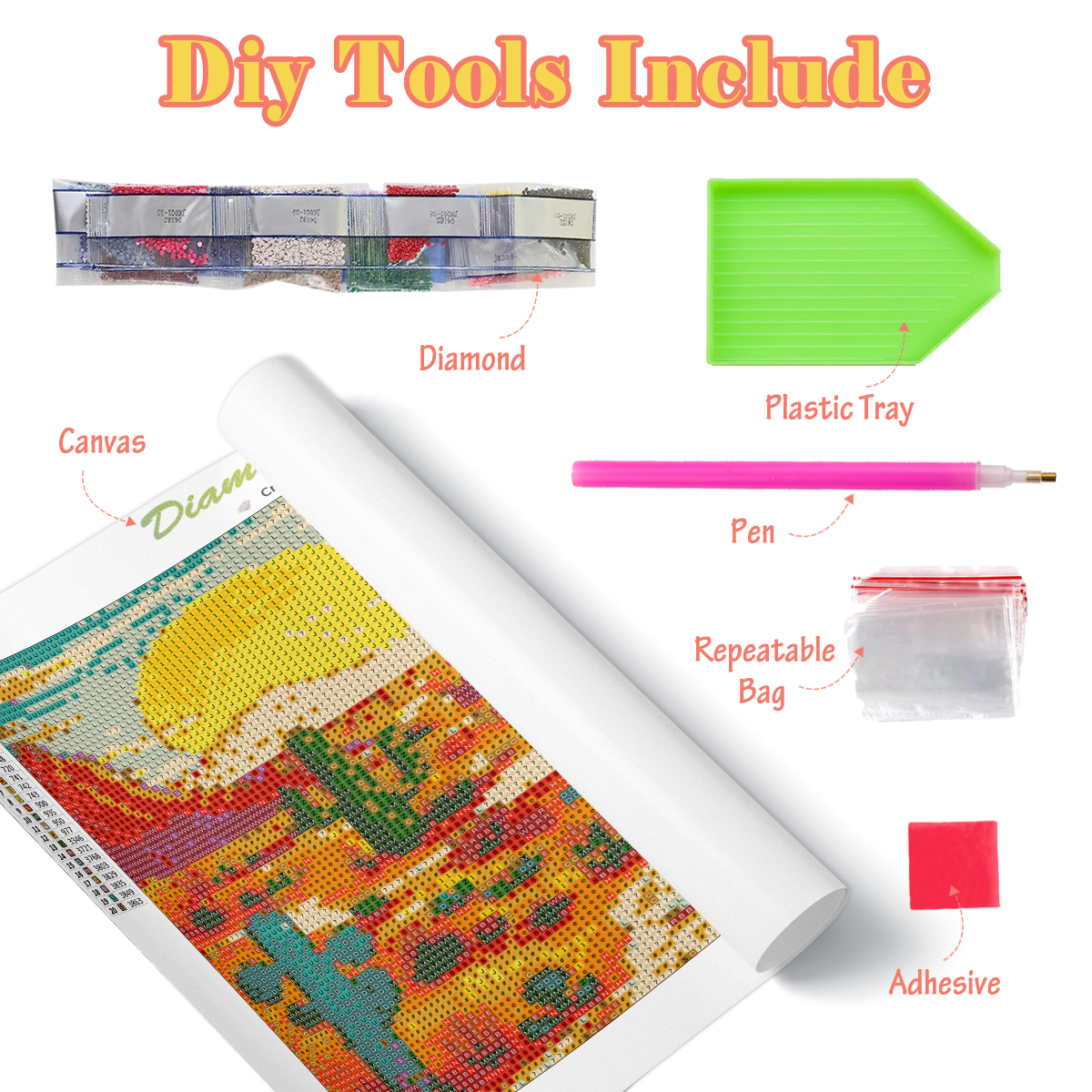 Frameless, DIY Diamond Paintin - Photo Mosaic Print review and price