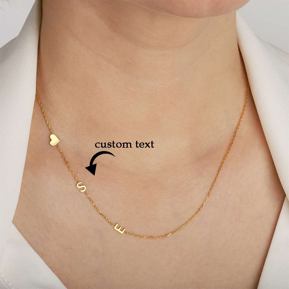 Custom Heart Sideways Letter I - Name Necklace Custom review and price