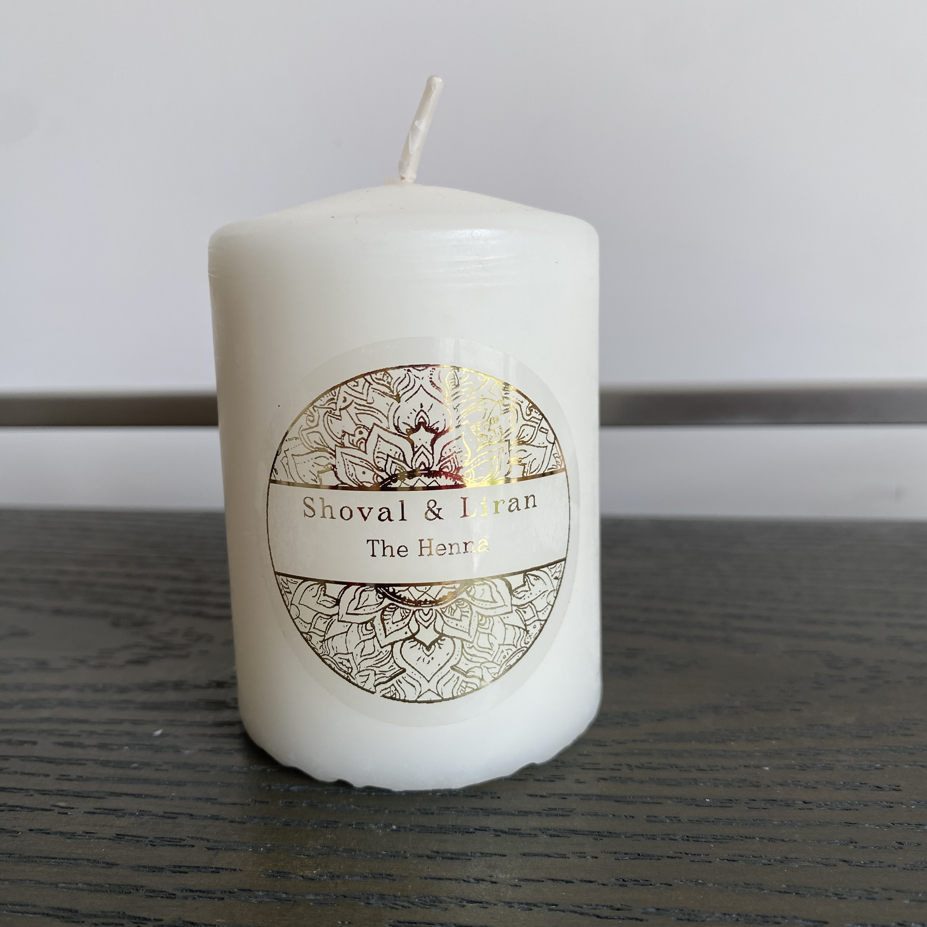 Custom henna day candle sticke - Personalised Candle Label review and price