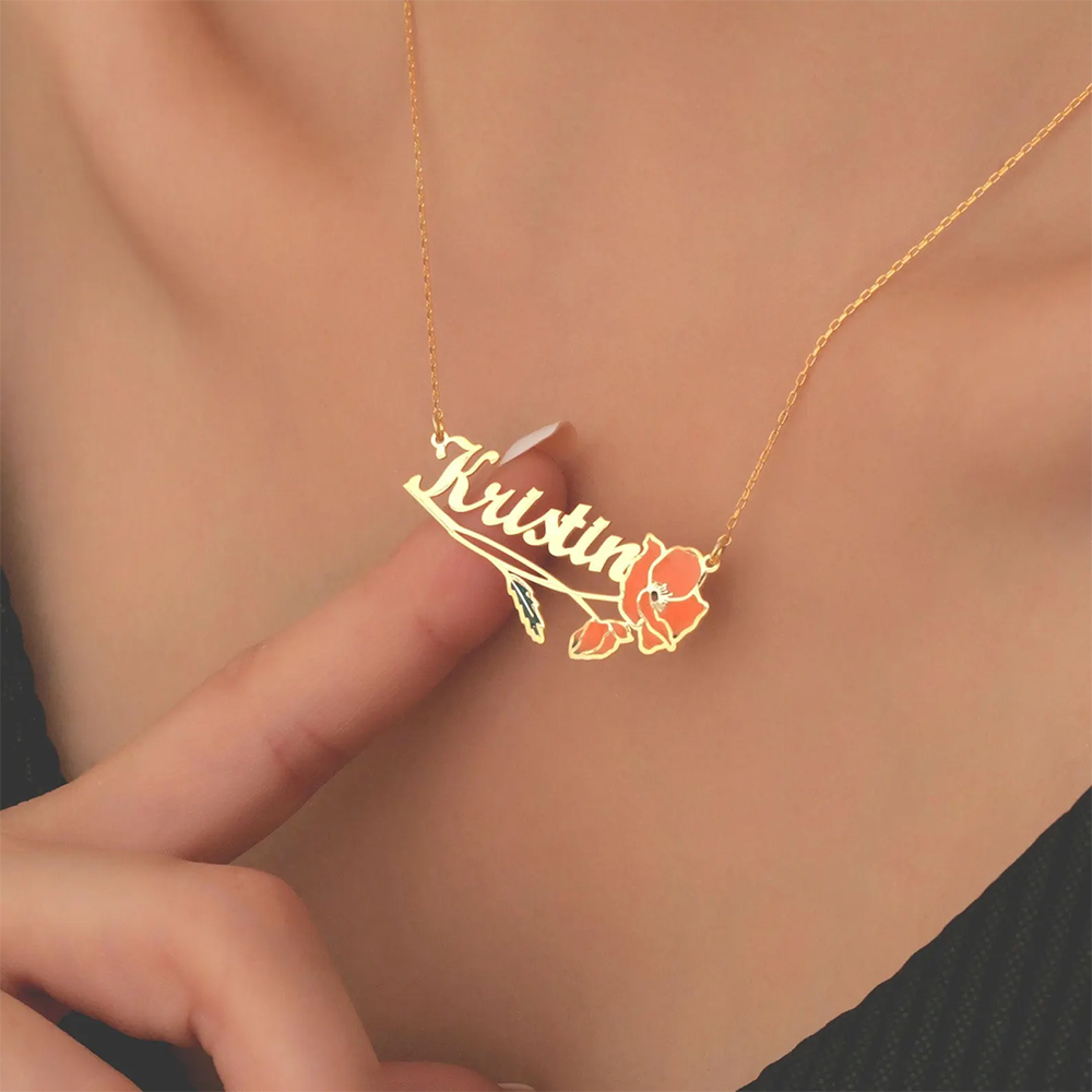 Personalized Colorfuls Birth F - Name Necklace Custom review and price
