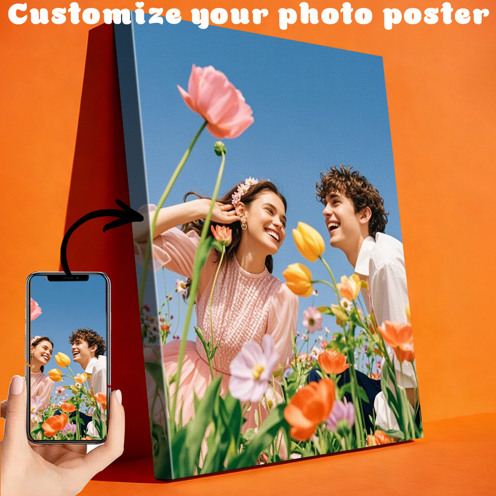 1 customized photo canvas, opt - Engraved Wood Frame review and price