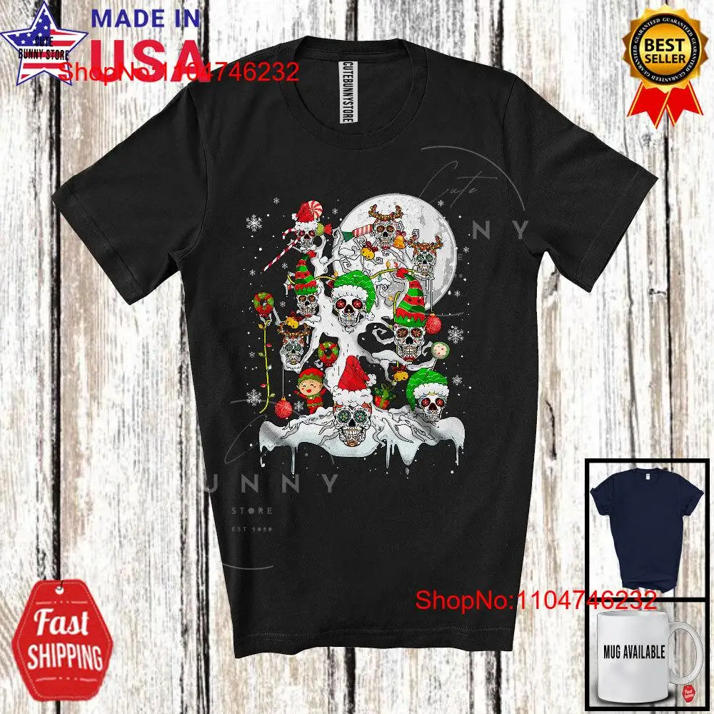Santa ELF Sugar Skull On X mas - Family Tree Print review and price