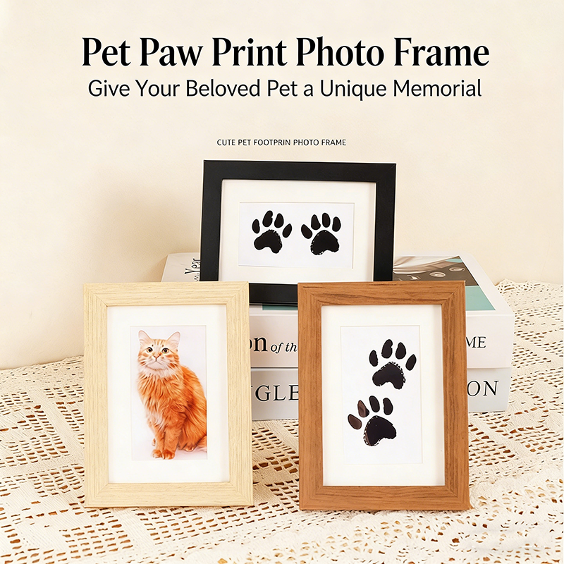 Diy Wooden Baby Pet Paw Print  - Engraved Wood Frame review and price