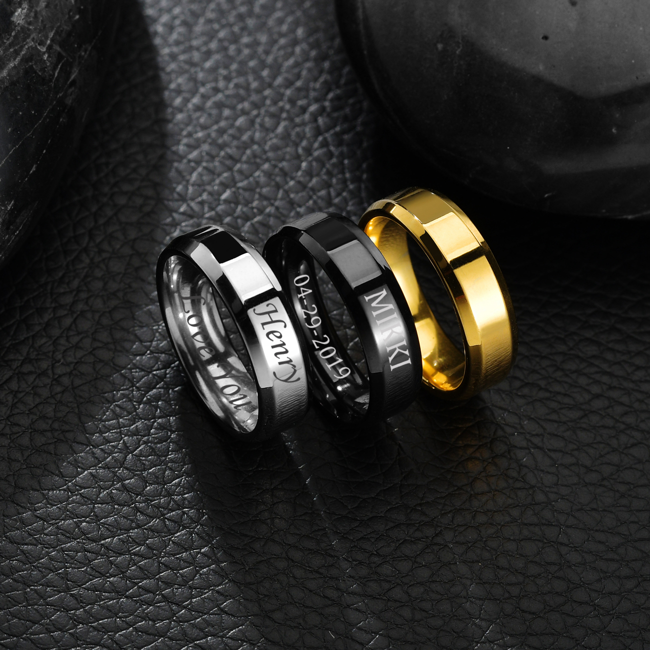 Atoztide 4/6/8mm Personalized  - Initial Ring Custom review and price