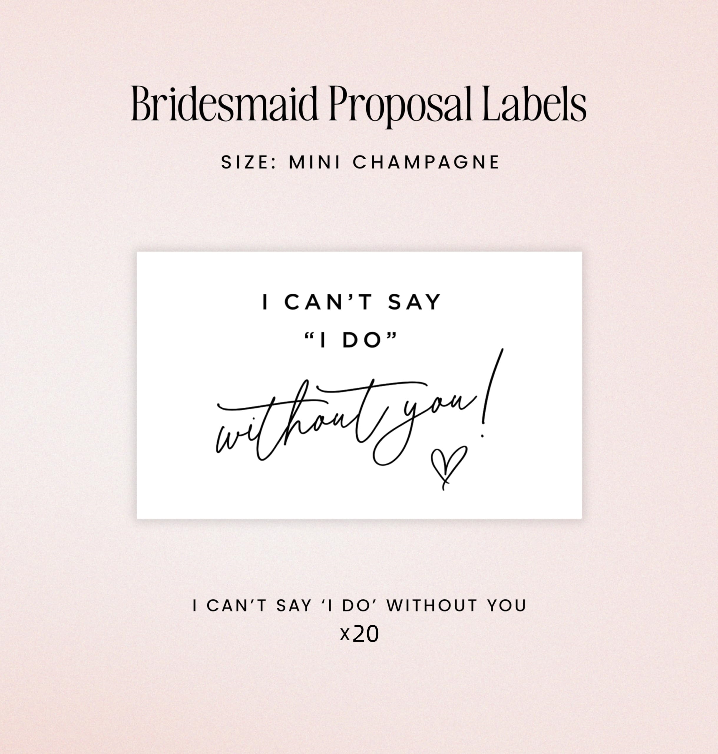 Bridesmaid Proposal Mini Champ - Personalised Candle Label review and price