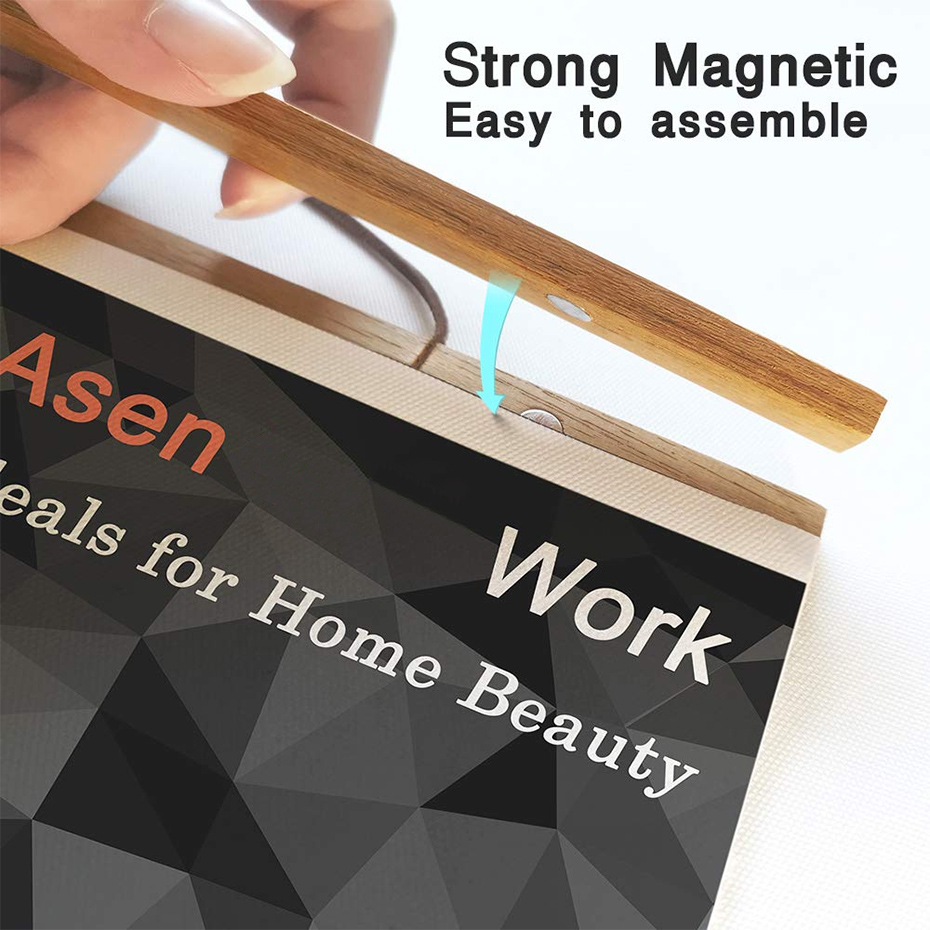 1PC Magnetic Wooden Picture Ha - Engraved Wood Frame review and price