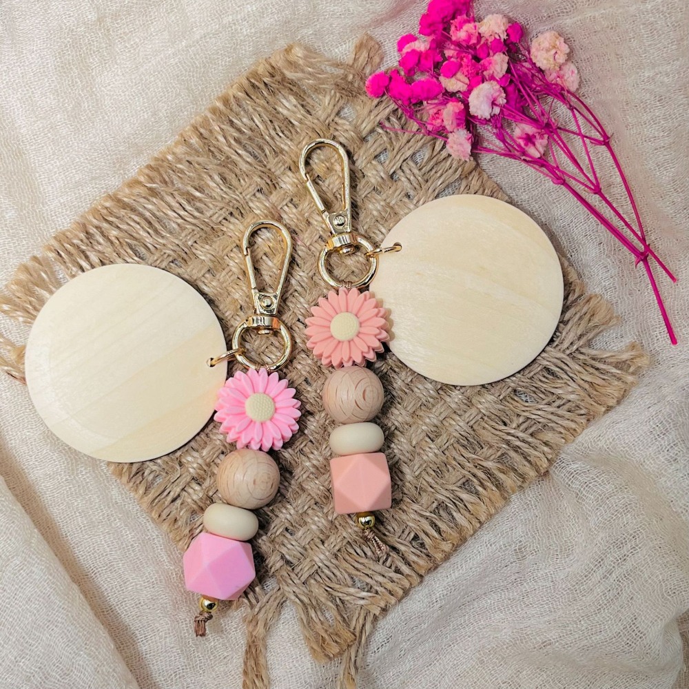 Creative Bamboo Pendant Keycha - Initial Ring Custom review and price