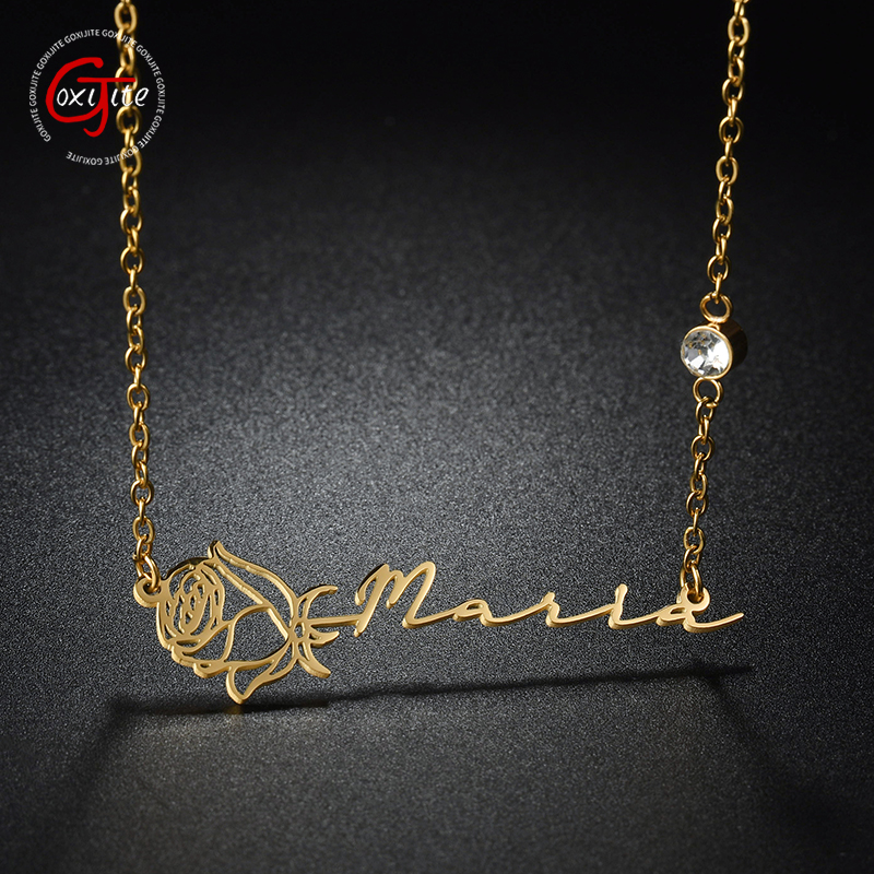 Goxijite Customized Rose Neckl - Birth Flower Necklace review and price