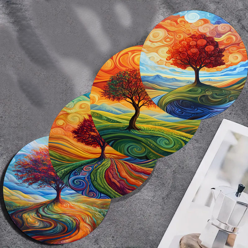 4 tree print coasters, suitabl - Family Tree Print review and price