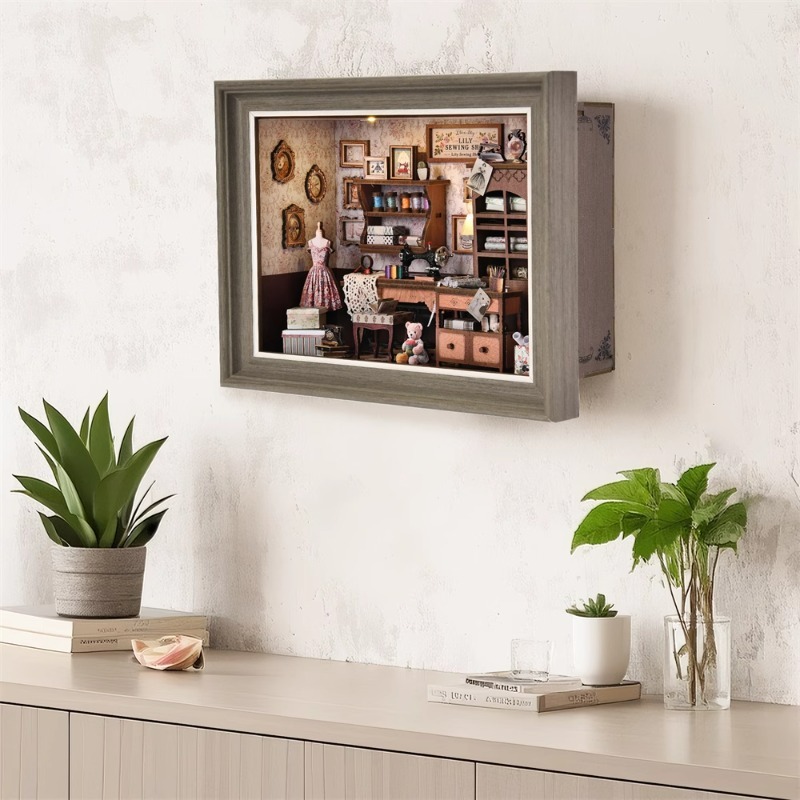 DIY Book Nook Kit 3D Miniature - Engraved Wood Frame review and price