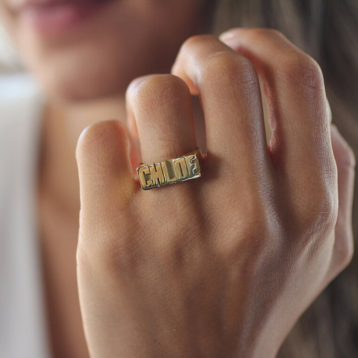 Custom Gold Gothic Rings for M - Initial Ring Custom review and price
