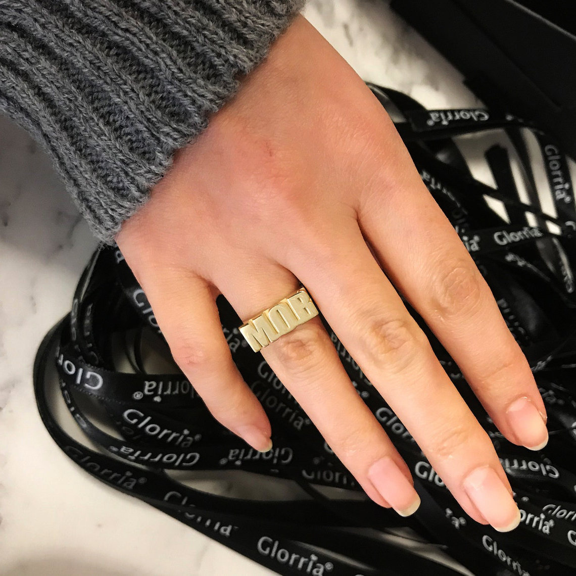 Custom Gold Gothic Rings for M - Initial Ring Custom review and price