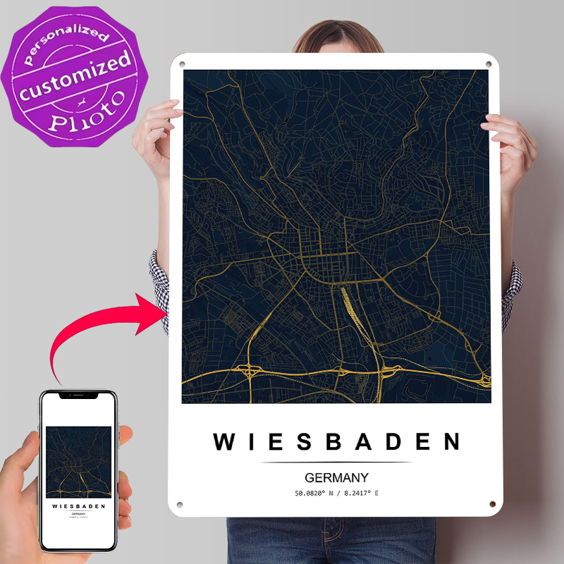 Wiesbaden City Map Printed Pos - Custom Map Poster review and price