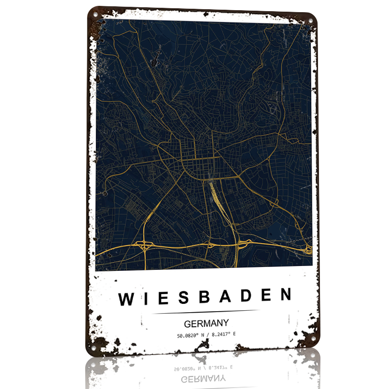 Wiesbaden City Map Printed Pos - Custom Map Poster review and price