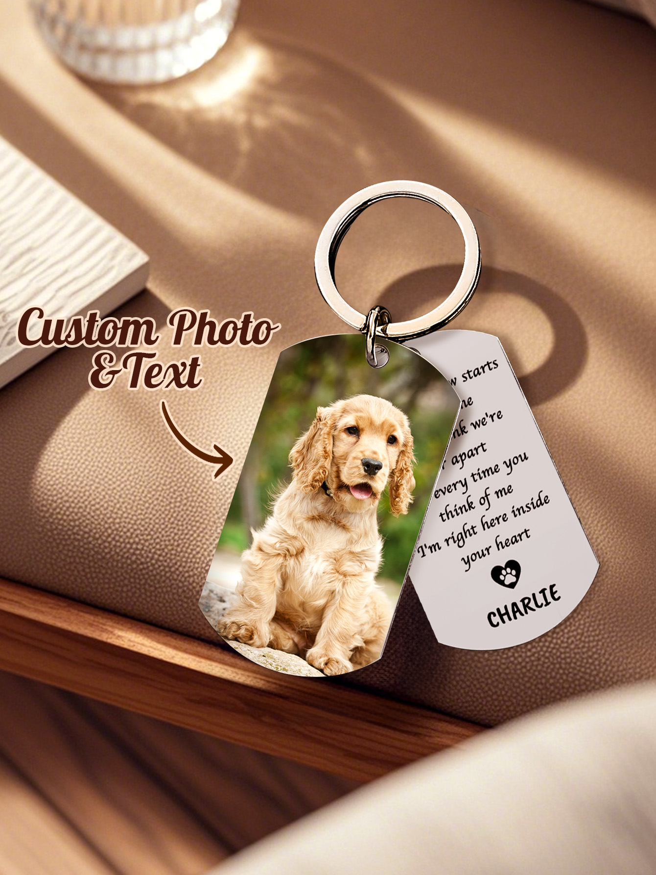 Personalized Pet Photo Keychai - Pet Portrait Custom review and price