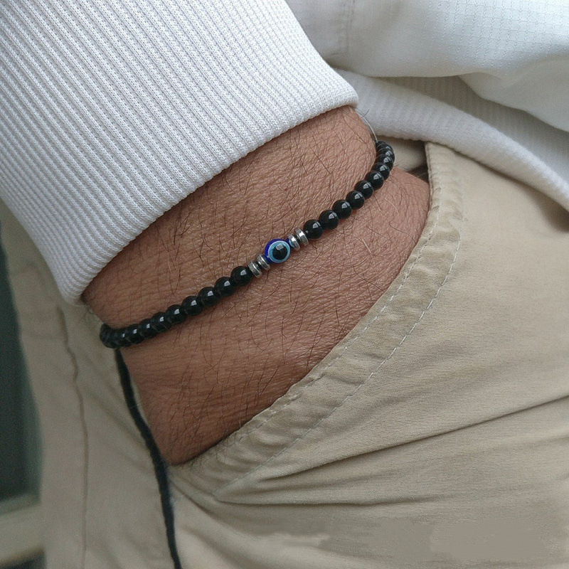 Trendy 4mm Obsidian Hematite N - Coordinates Bracelet review and price