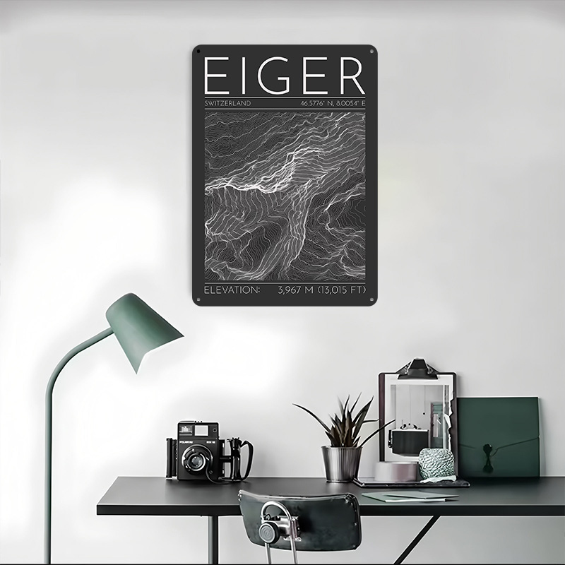 Eiger Mountain Topographic Con - Custom Map Poster review and price