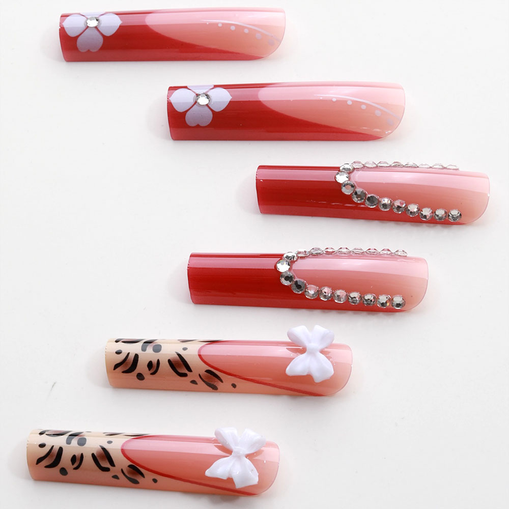 24pcs Wearable Press on Nails  - Pressed Flower Art review and price
