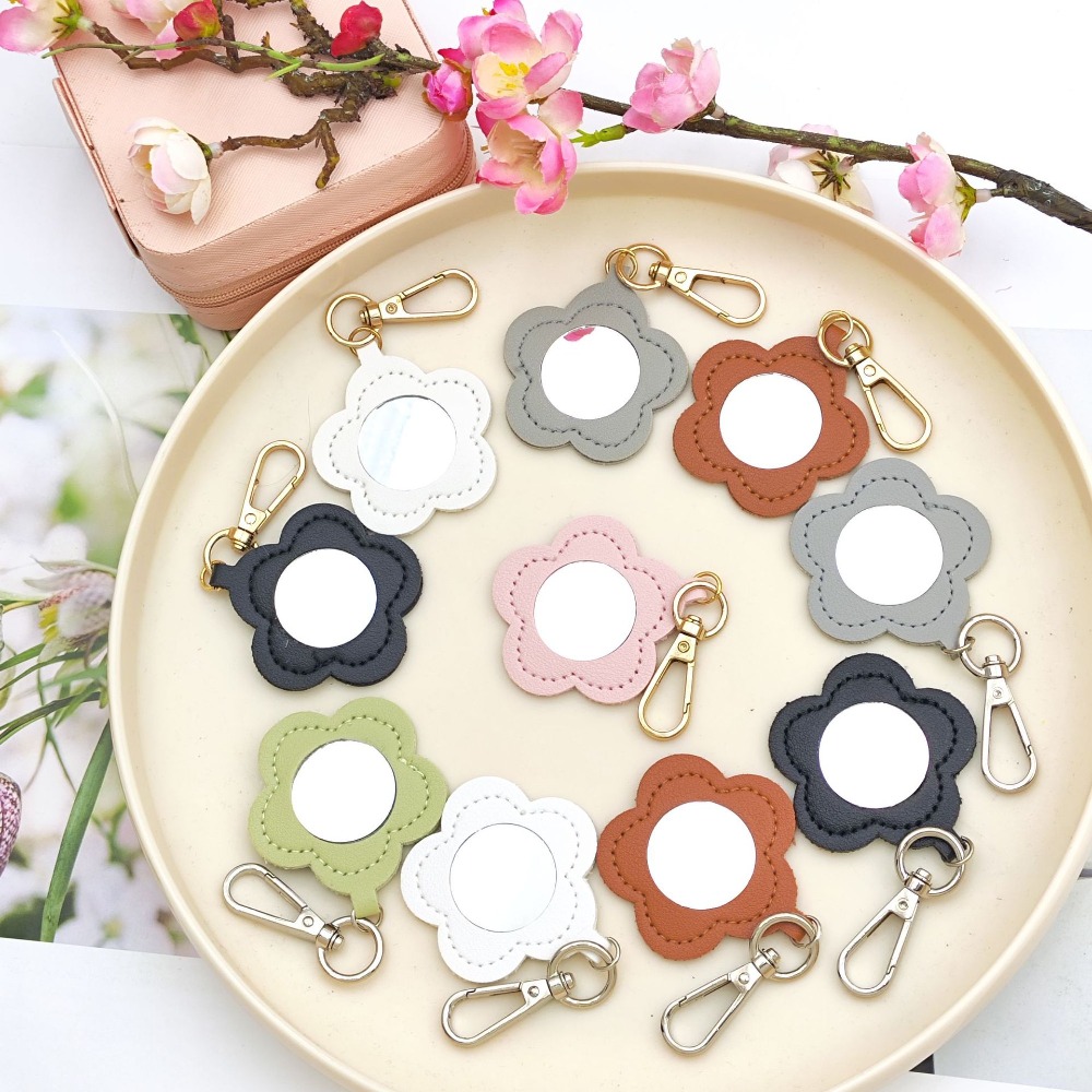 Flower Petal Shaped Mirror Bag - Initial Ring Custom review and price