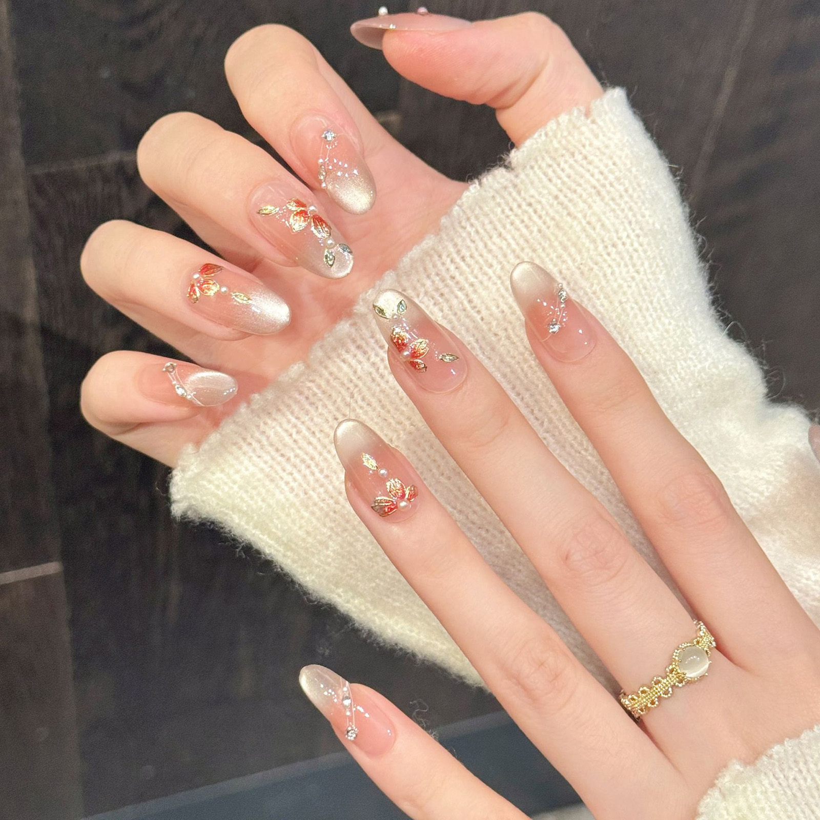 10pcs Handmade Fake Nails Pres - Pressed Flower Art review and price