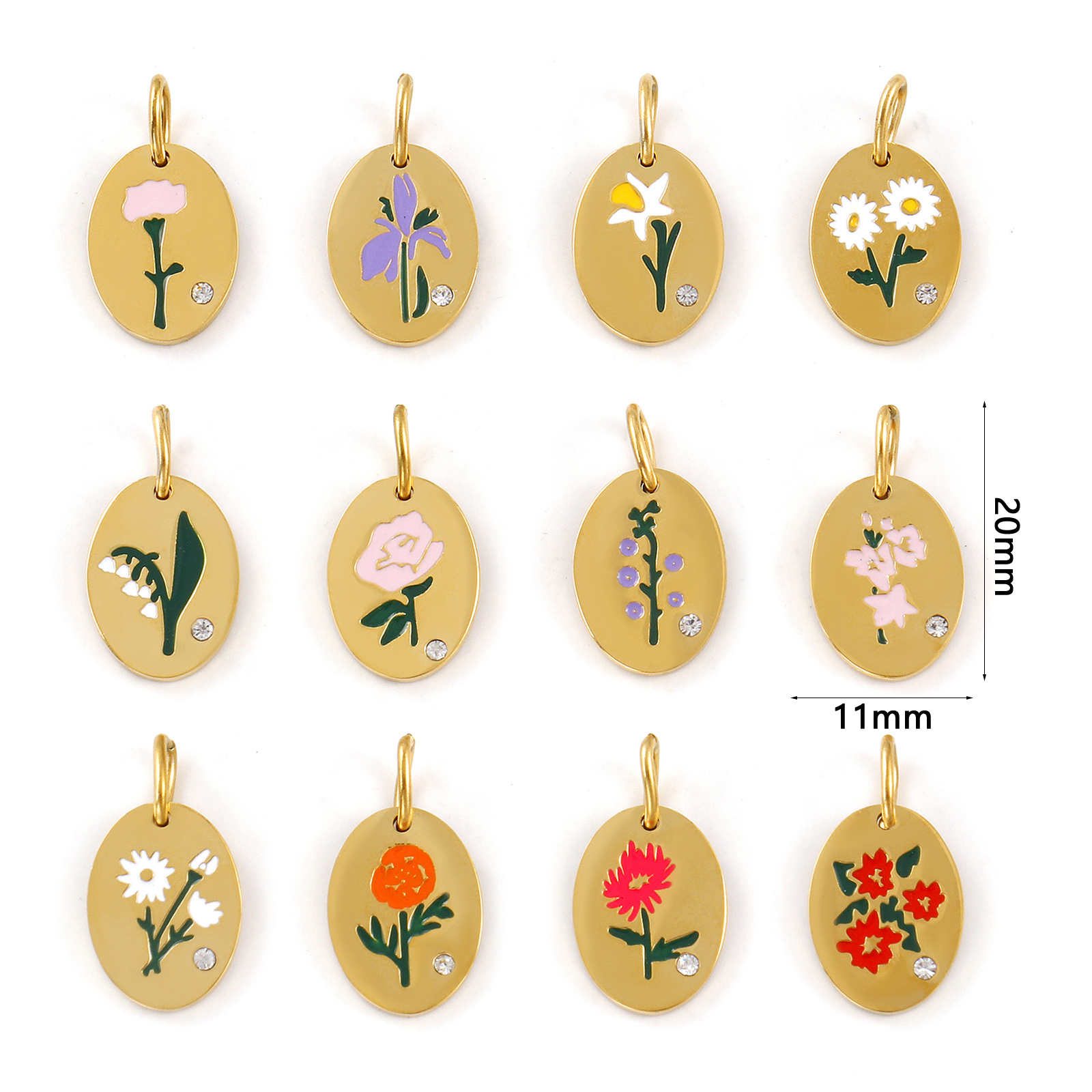 1 Piece 304 Stainless Steel Bi - Birth Flower Necklace review and price