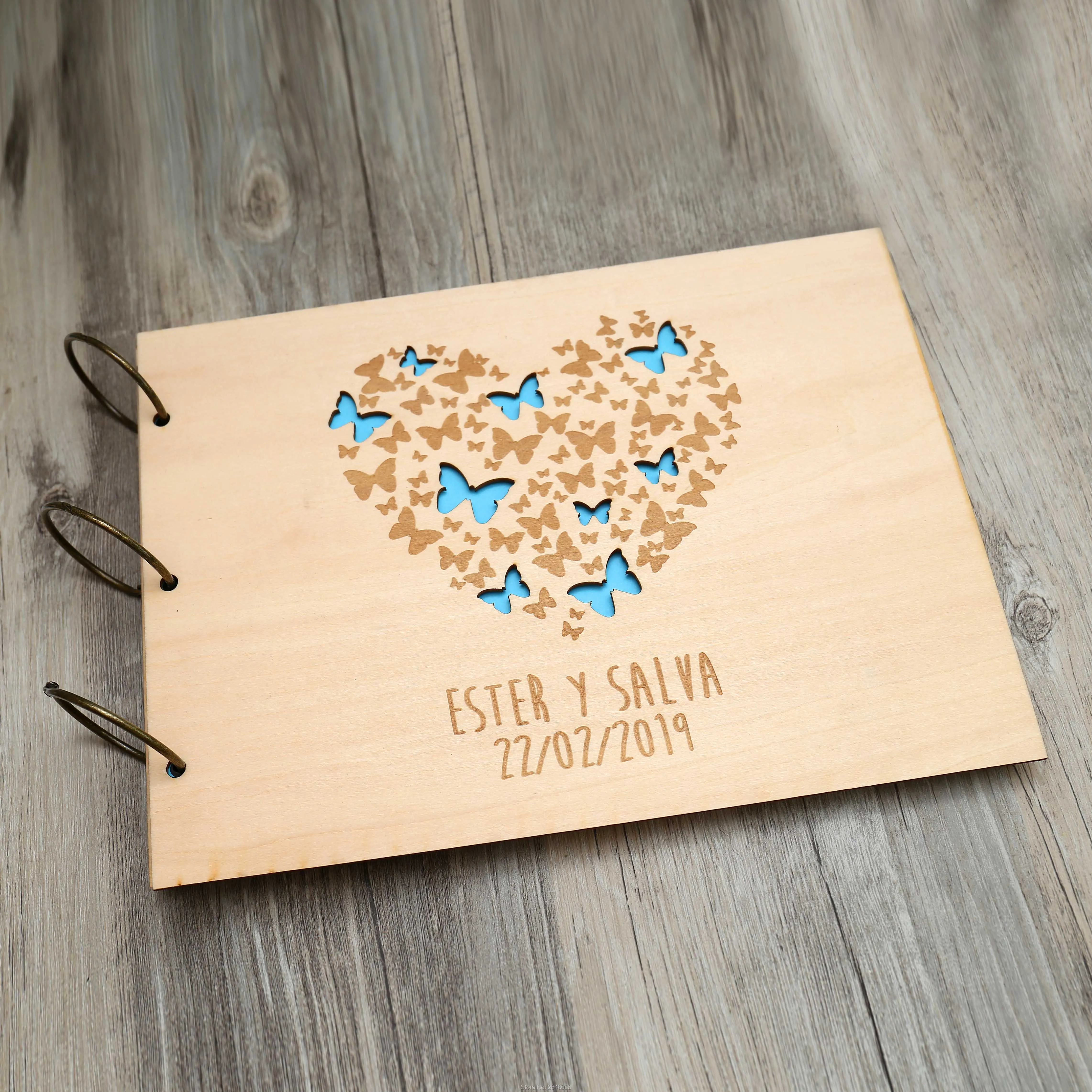 Rustic engraved  Heart  weddin - Custom Photo Book review and price